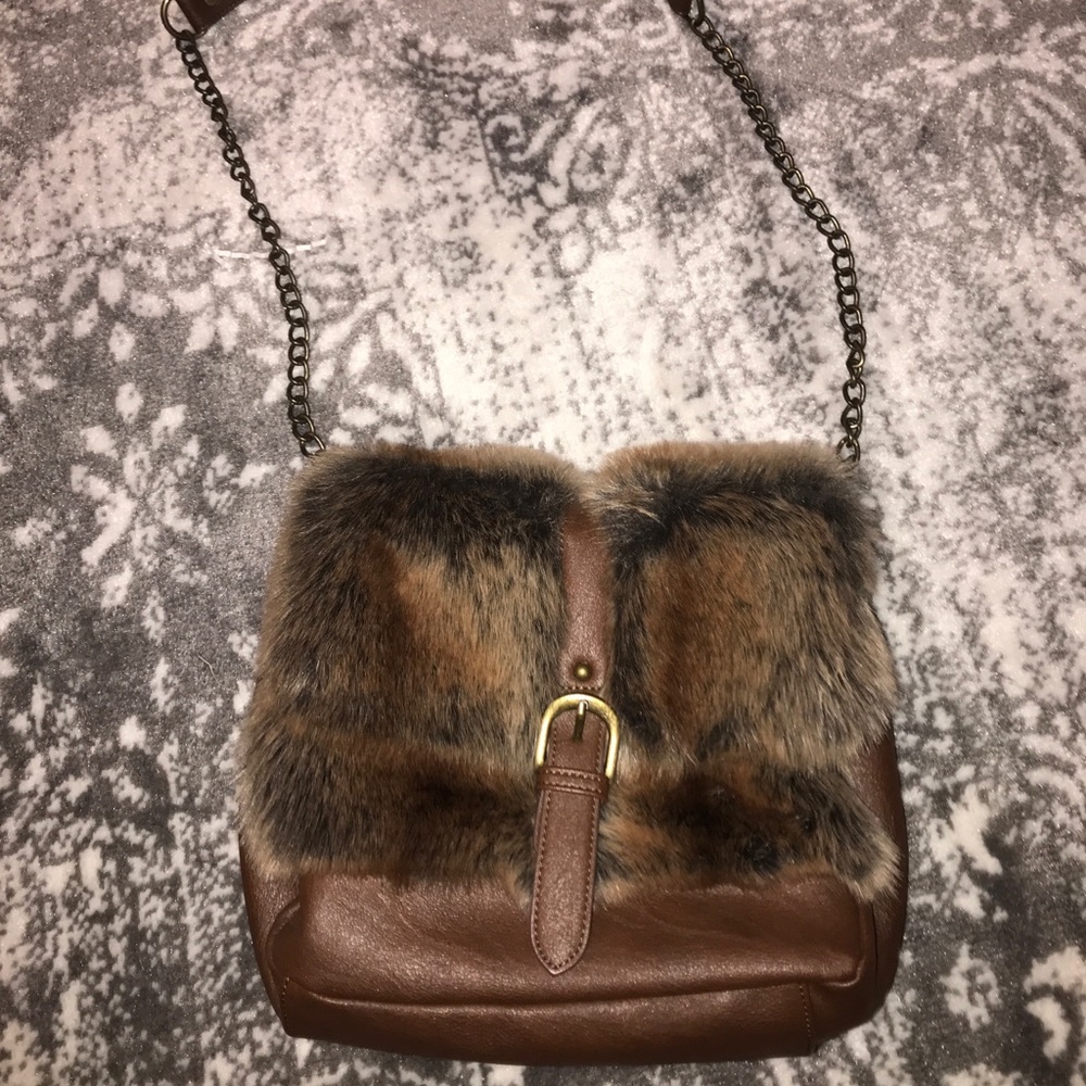 faux fur purse